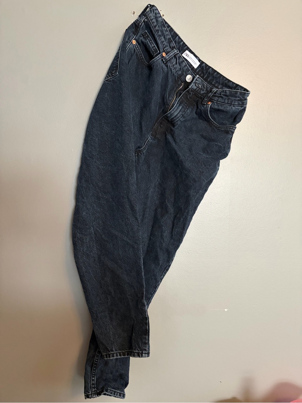 Women’s Zara Black Washed Denim Jeans